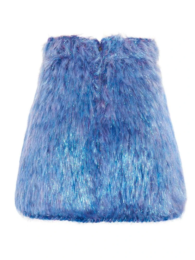 Dolce & Gabbana Textured Mini Skirt - Blue 2 Dolce & Gabbana Textured Mini Skirt - Blue - Image 2