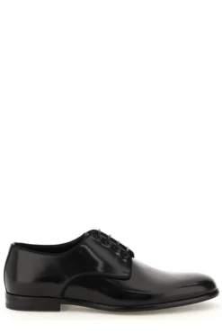 ( New Season ) Dolce & Gabbana Raffaello Derby Shoes - Black