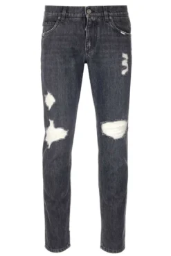 Dolce & Gabbana Distressed Skinny Jeans - Grey