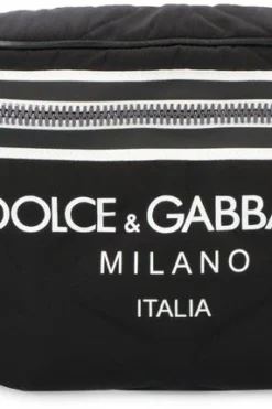 Dolce & Gabbana Palermo Logo Print Belt Bag - Black