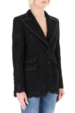 Dolce & Gabbana Lace Embroidered Blazer - Black 8 Dolce & Gabbana Lace Embroidered Blazer - Black -Cheap Vestureo Store f8d13f23d586fec40d74ca7d8821158c
