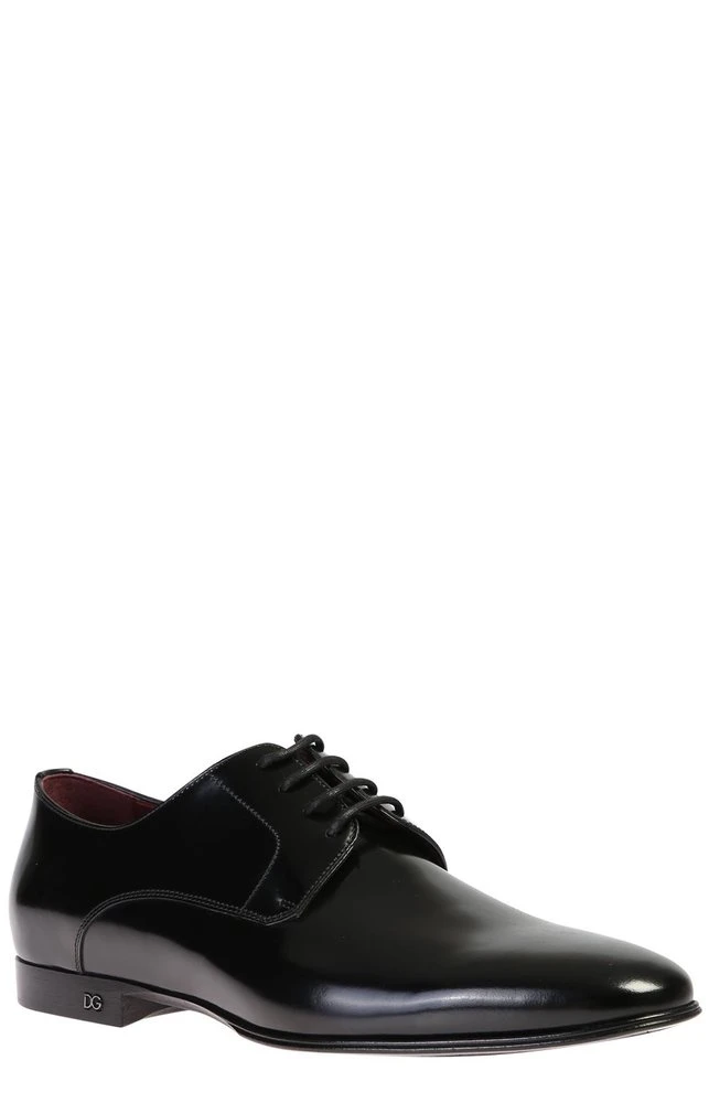 Dolce & Gabbana Pointed Toe Lace-Up Shoes - Black 2 Dolce & Gabbana Pointed Toe Lace-Up Shoes - Black - Image 2