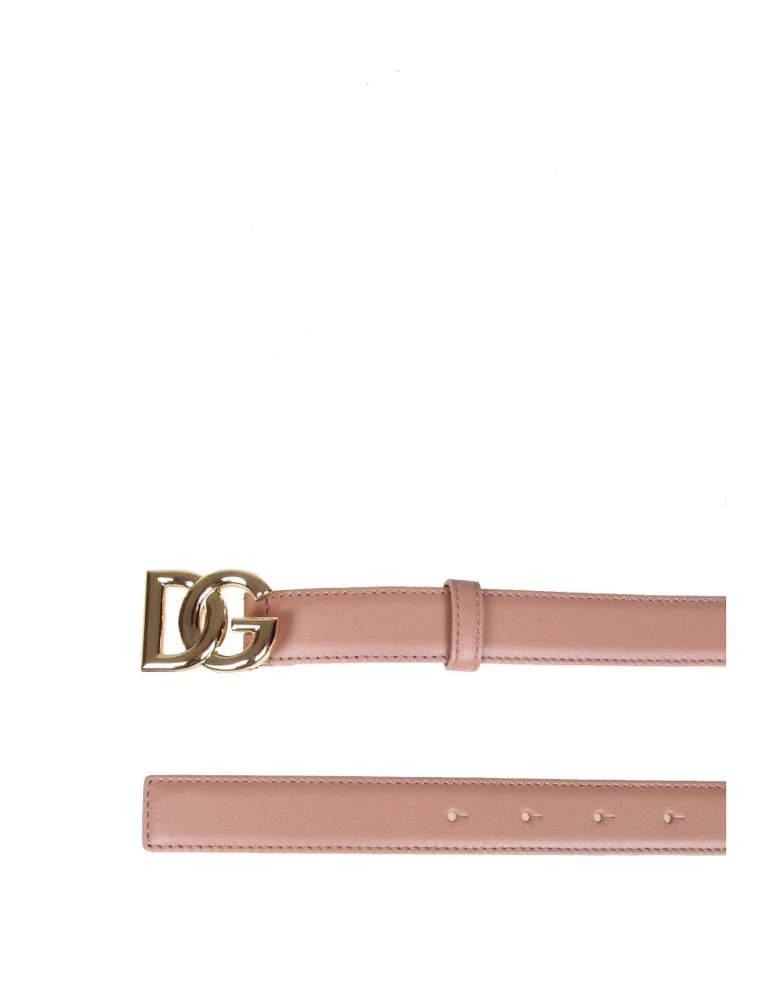 ( New Season ) Dolce & Gabbana DG Logo Buckle Belt - Pink 2 ( New Season ) Dolce & Gabbana DG Logo Buckle Belt - Pink - Image 2