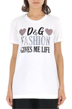 Dolce & Gabbana Printed Slogan T-Shirt - White