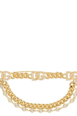 Dolce & Gabbana Diva DG Logo Embellished Brooch - Gold