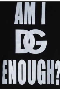 ( New Season ) Dolce & Gabbana Slogan Printed Crewneck T-Shirt - Black -Cheap Vestureo Store fa6dc25c60617ddc5223fd8d8eaa5c5a