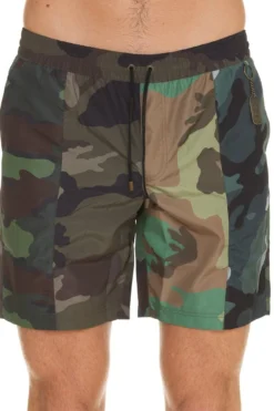 ( New Season ) Dolce & Gabbana Camouflage Printed Drawstring Swim Shorts - Multi
