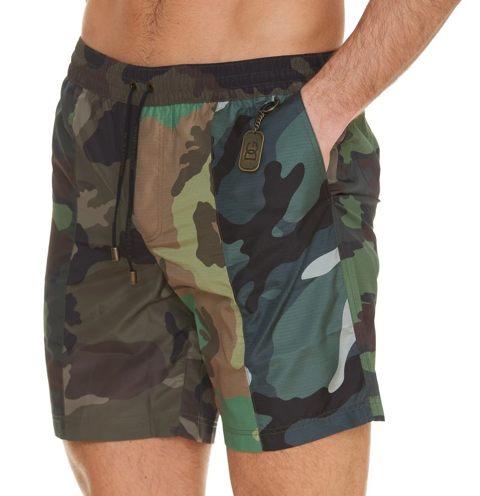( New Season ) Dolce & Gabbana Camouflage Printed Drawstring Swim Shorts - Multi 5 ( New Season ) Dolce & Gabbana Camouflage Printed Drawstring Swim Shorts - Multi - Image 5