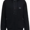 ( New Season ) Dolce & Gabbana Logo Patch Zipped Hoodie - Black