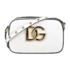 ( New Season ) Dolce & Gabbana 3.5 Logo Plaque Crossbody Bag - White