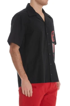 ( New Season ) Dolce & Gabbana Patch Hawaiian Shirt - Black -Cheap Vestureo Store fb71a353f08d27fca6c174c95723d0fc