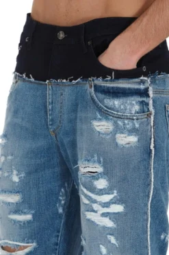 Dolce & Gabbana Layered Jeans - Blue -Cheap Vestureo Store fbb421921b7f9c3fdec82770e030400f