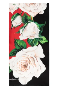 ( New Season ) Dolce & Gabbana Floral Printed Scarf - Multi