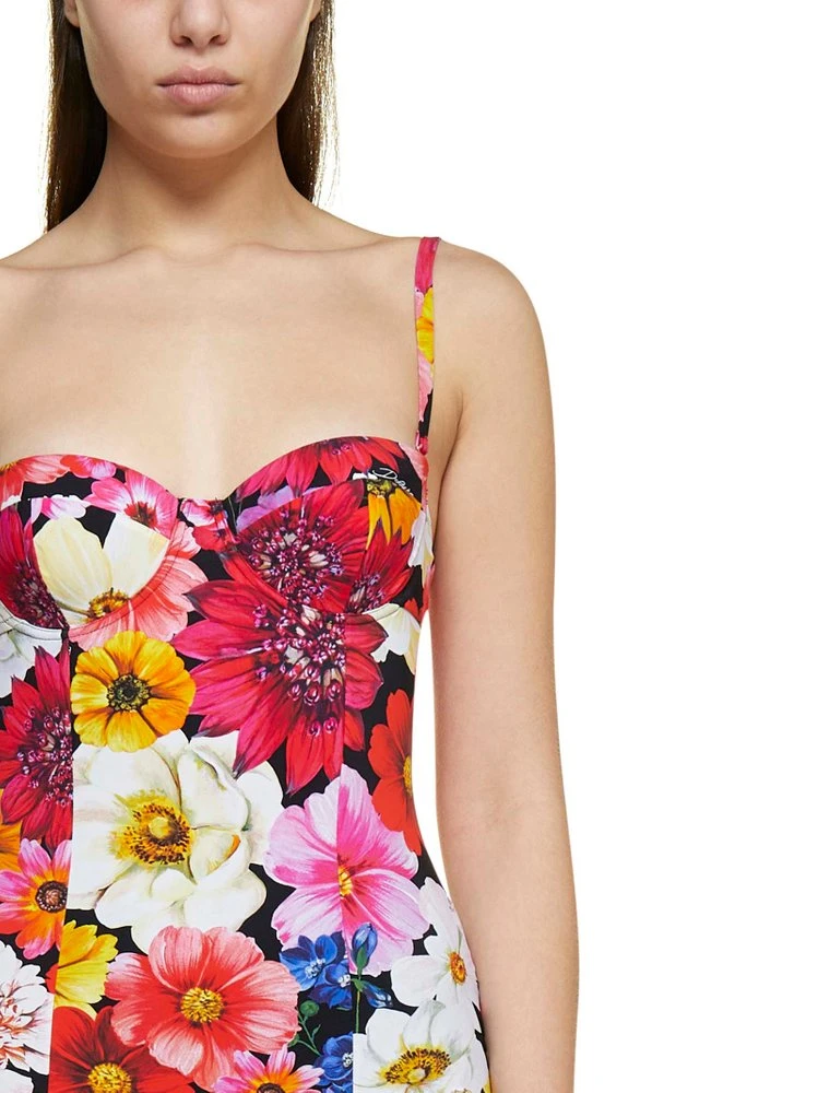 ( New Season ) Dolce & Gabbana Floral Print Unerderwire Cup One-Piece - Multi 5 ( New Season ) Dolce & Gabbana Floral Print Unerderwire Cup One-Piece - Multi - Image 5
