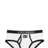 ( New Season ) Dolce & Gabbana Low-Waisted Logo Waistband Briefs - White