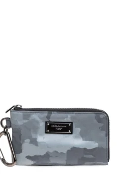 Dolce & Gabbana Camouflage Print Zipped Wallet - Grey