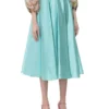 Dolce & Gabbana Shantung Midi Skirt - Blue