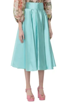 Dolce & Gabbana Shantung Midi Skirt - Blue