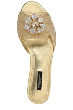 ( New Season ) Dolce & Gabbana Embellished Slip-On Sandals - Gold 6 ( New Season ) Dolce & Gabbana Embellished Slip-On Sandals - Gold -Cheap Vestureo Store fe02d49a5785c3ba2fa299d2dc8e8ca9