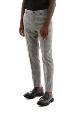 Dolce & Gabbana Checked Straight Leg Trousers - Grey -Cheap Vestureo Store fe9ca071294e7859b4f78ea0579f37c2