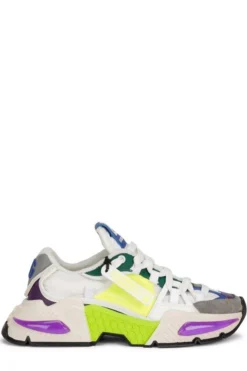 ( New Season ) Dolce & Gabbana Panelled Lace-Up Sneakers - Multi