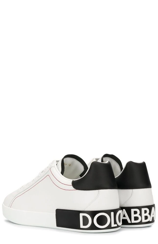 Dolce & Gabbana Portofino Lace-Up Sneakers - White 4 Dolce & Gabbana Portofino Lace-Up Sneakers - White - Image 4