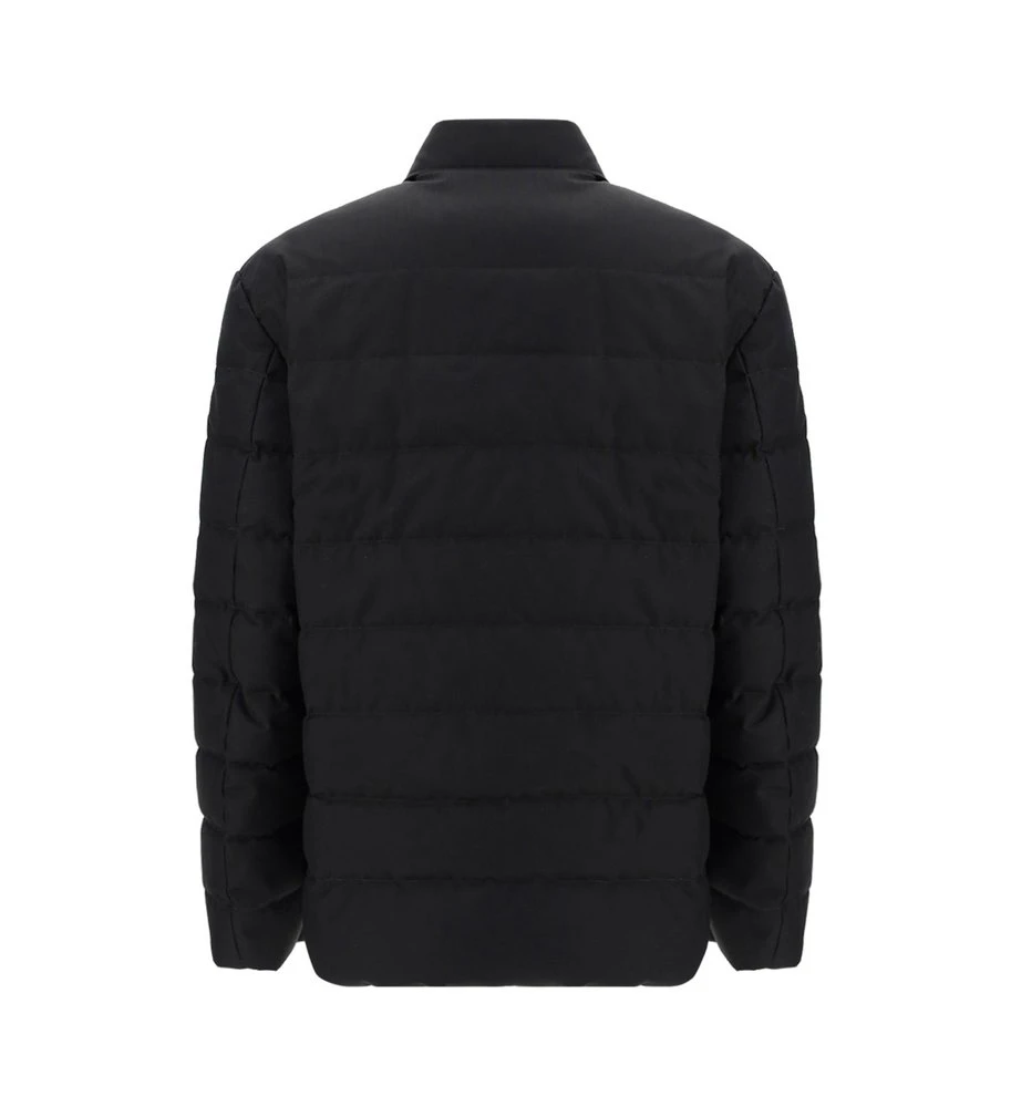 ( New Season ) Dolce & Gabbana Logo Patch Quilted Buttoned Jacket - Black 2 ( New Season ) Dolce & Gabbana Logo Patch Quilted Buttoned Jacket - Black - Image 2