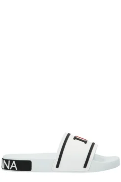 Dolce & Gabbana I Love D&G Slide Sandals - White