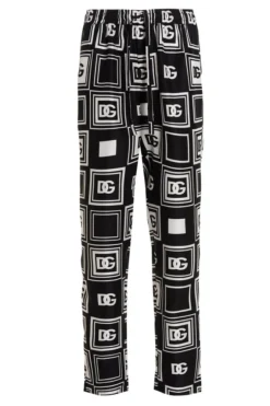 ( New Season ) Dolce & Gabbana Allover DG Print Drawstring Jogging Pants - Multi