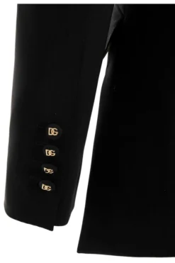 ( New Season ) Dolce & Gabbana Double Breasted Tailored Blazer - Black -Cheap Vestureo Store ffd7093dbb72adb5f07d221192b22738